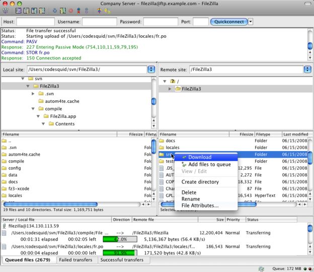 free ftp client for mac os x lion